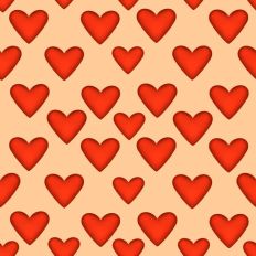 Hearts pattern paper, peach background