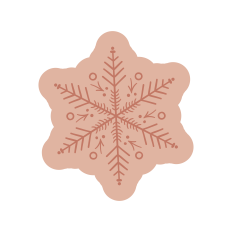 Peach Snowflake