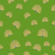 Peacock pattern paper green background