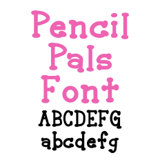 Pencil Pals Font, Rounded Serif Font, Playful Handwritten Font