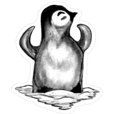 Cute Flexing Penguin