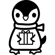 Penguin Gift Lineart