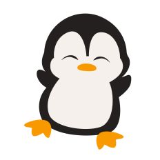 Penguin Layered Regular Cut File
