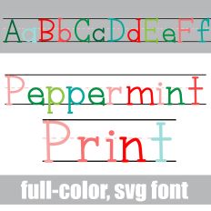 Peppermint Print Color Font