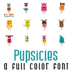 Pupsicles Full Color Font