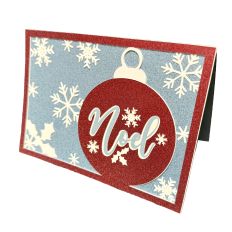 Noel Snowflake Ornament Christmas Card