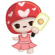 Pickleball Mushroom Girl