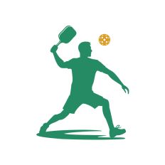 Pickleball Power: Dynamic Silhouette Cut File for Sports Enthusiasts