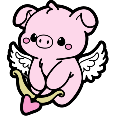 cute pig cupid