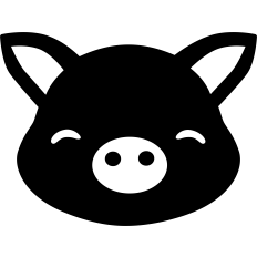 Pig Face Silhouette