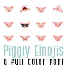 Piggly Wiggly Emojis Full Color Fonts