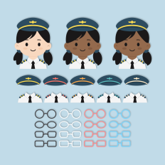 Airplane Pilot Girl