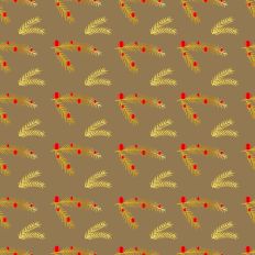 Sparkle Christmas-Gold Pine Branch-Kraft