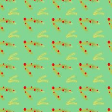Sparkle Christmas-Gold Pine Branch-Mint