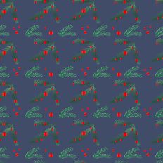 Sparkle Christmas—Green Pine Branch - Navy