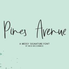 Pines Avenue Signature Script Font