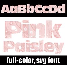 PInk Paisley Color Font