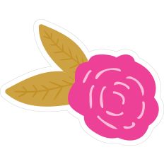 Pink Rose - Print and Cut - from Happy Valentine's Day Collection