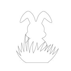EASTER BUNNY | BUNNY IN GRASS SVG