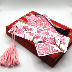 Pretty and Pink Bookmarks - Grapefruit and Cherry Blossom