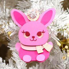 Pink Bunny Ornament