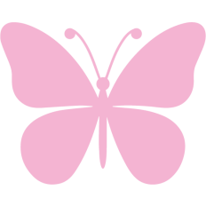 pink spring butterfly silhouette