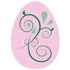 Pink and Green scrolled layered Easter Egg