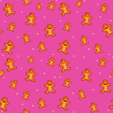 Christmas Gingerbread - Pink