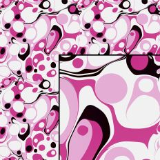 Pink Liquid Ink Drops Seamless Tiling Pattern