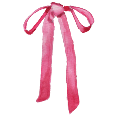 Watercolor Pink Bow Sticker