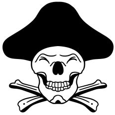 Happy Pirate Skull 