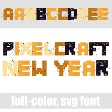 Pixelcraft New Year Color Font