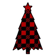 plaid christmas tree