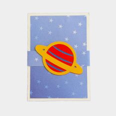 3D Pop-up Gift Card Holder - Planet in Space - Cutting Design
