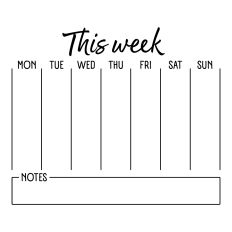 Weekly planner calendar