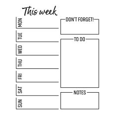 This week calendar