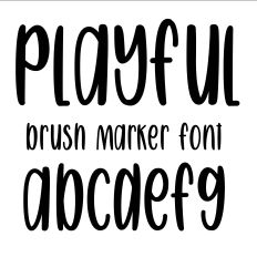 Playful brush marker font