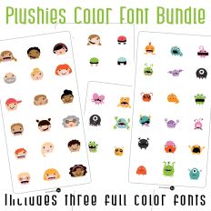 Plushies Color Font Bundle