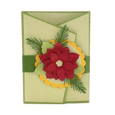 Poinsettia Angled Gate Card