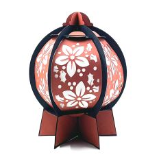 Poinsettia 3D Snow Globe Lantern