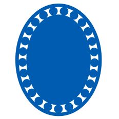 Pom Pom Border Oval