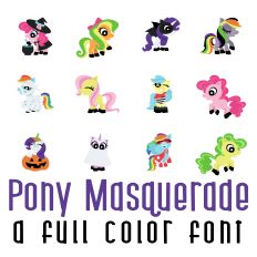 Pony Masquerade Full Color Font