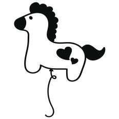 Pony Birthday Balloon 