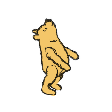 Pooh Looking Up