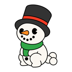 Pooping Snowman SVG | Christmas Clipart