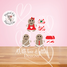 Gingerbread Boy and Girl SVG File 