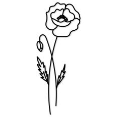 Poppy Birth Flower Outline