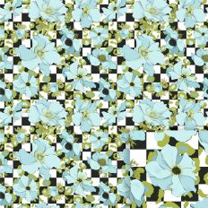 Blue poppy conversation print