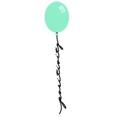 POSITIVITY STRING ON PASTEL GREEN BALLOON – RABEA BILZ
