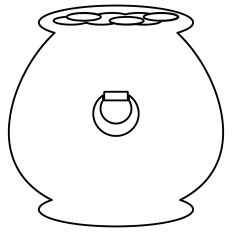 Pot of Gold Outline Mardi Gras